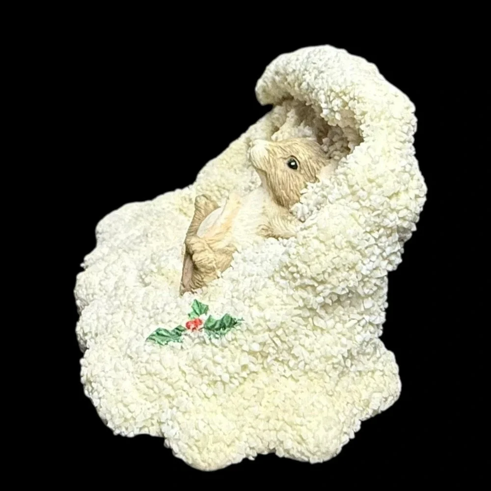 Charming Tails Maxine Snow Angel Mouse Figurine Christmas Holiday 5